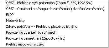 Mzdy - tisk