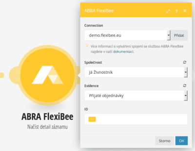 Načíst detail záznamu z FlexiBee