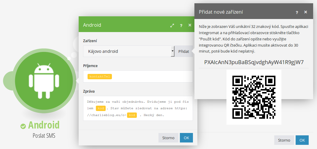 Modul pro komunikaci s Androidem